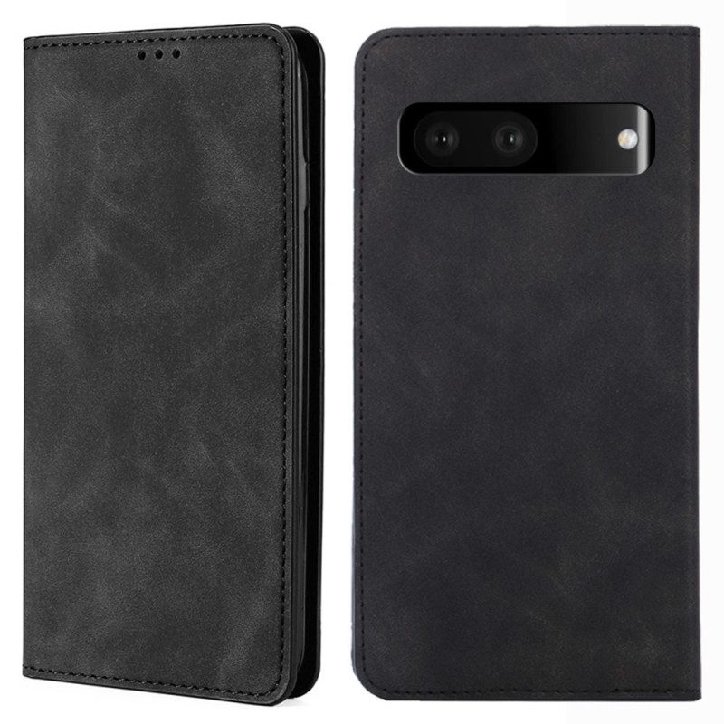 Folio Cover Google Pixel 7 Custodia in pelle Caramella