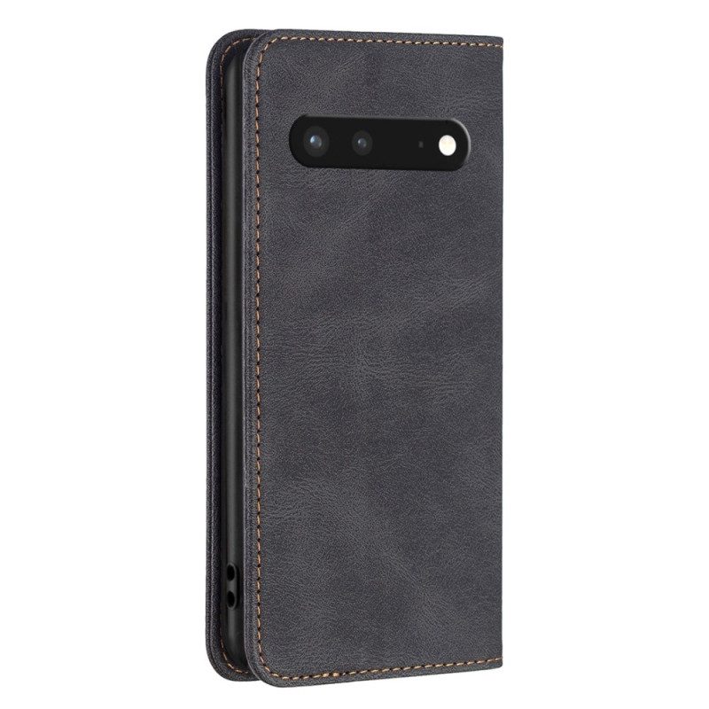 Folio Cover Google Pixel 7 Custodia in pelle Colore Binfen