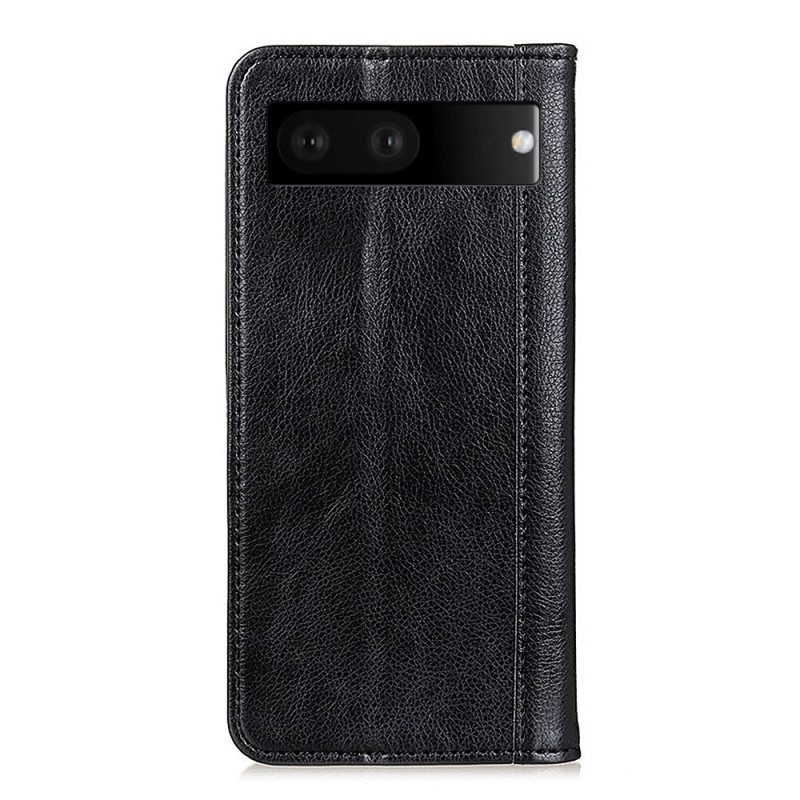 Folio Cover Google Pixel 7 Custodia in pelle Cuoio Spaccato