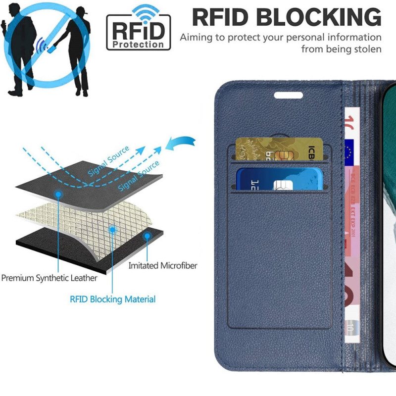 Folio Cover Google Pixel 7 Custodia in pelle Diamanti Rfid