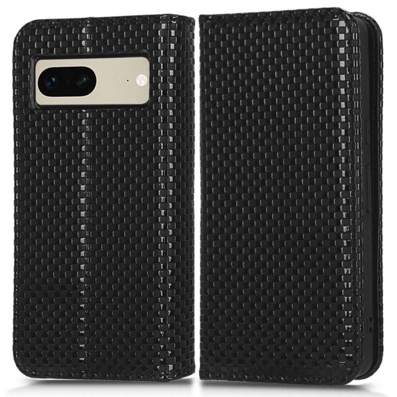 Folio Cover Google Pixel 7 Custodia in pelle Strutturato