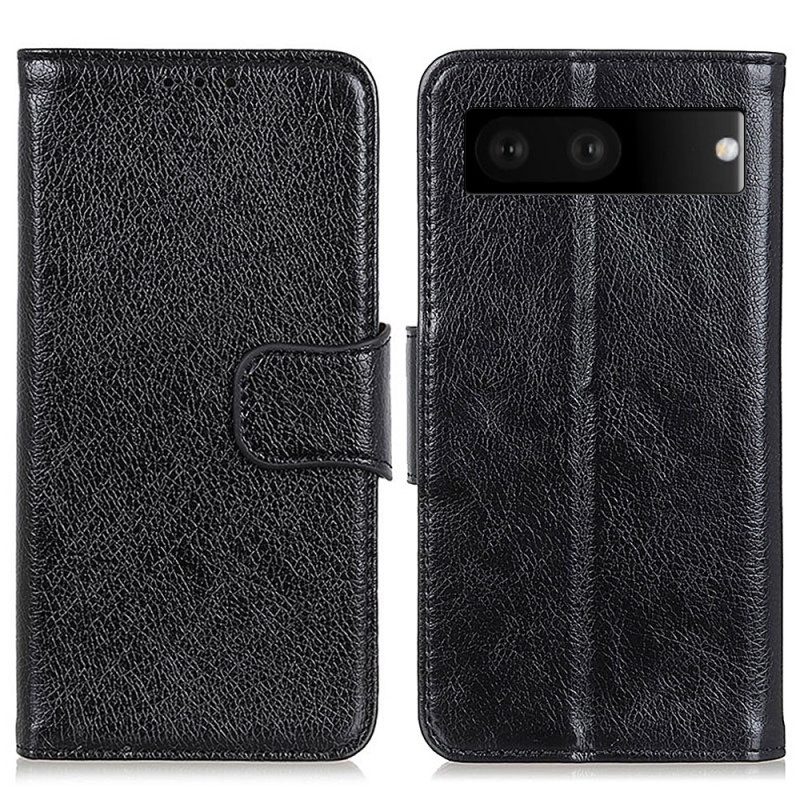 Folio Cover Google Pixel 7 Pelle Crosta Nappa