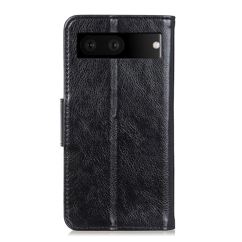 Folio Cover Google Pixel 7 Pelle Crosta Nappa