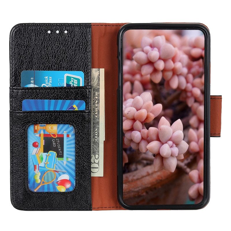 Folio Cover Google Pixel 7 Pelle Crosta Nappa