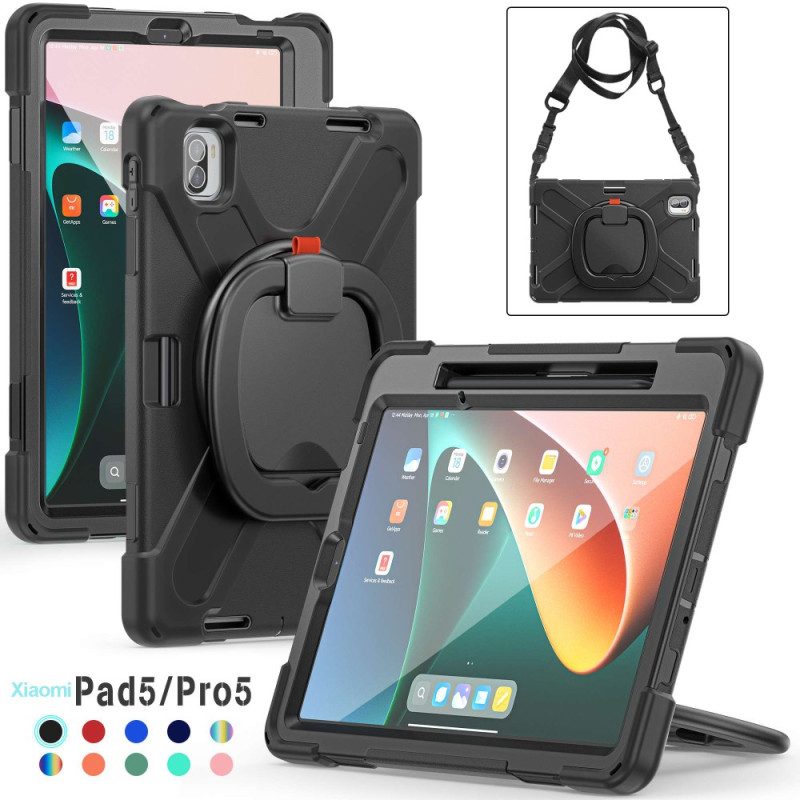 Cover Xiaomi Pad 5 Anello Rotante E Tracolla