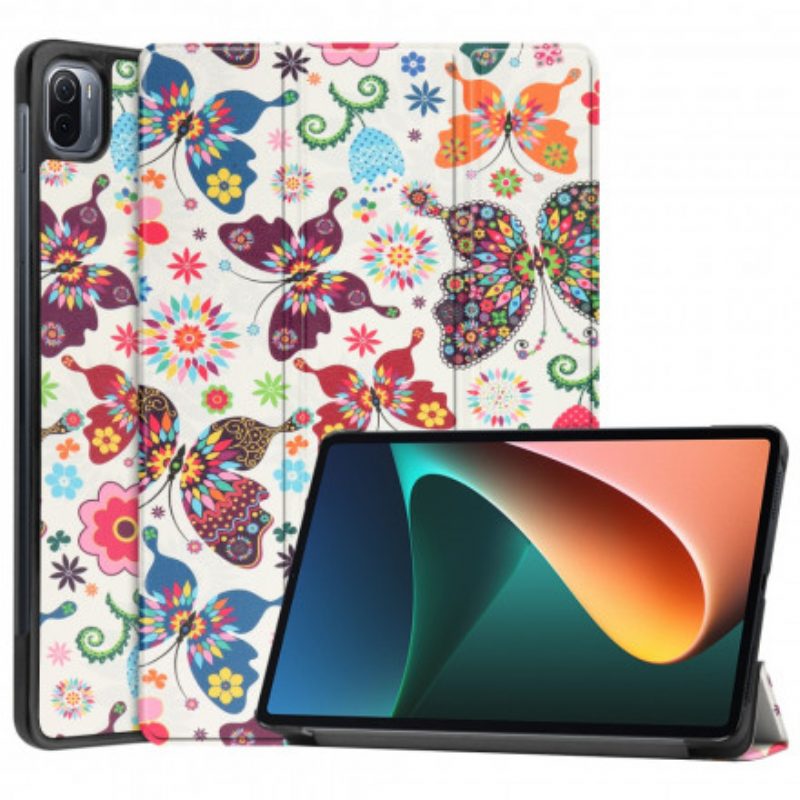 Custodia Xiaomi Pad 5 Portapenne Fiore Vintage