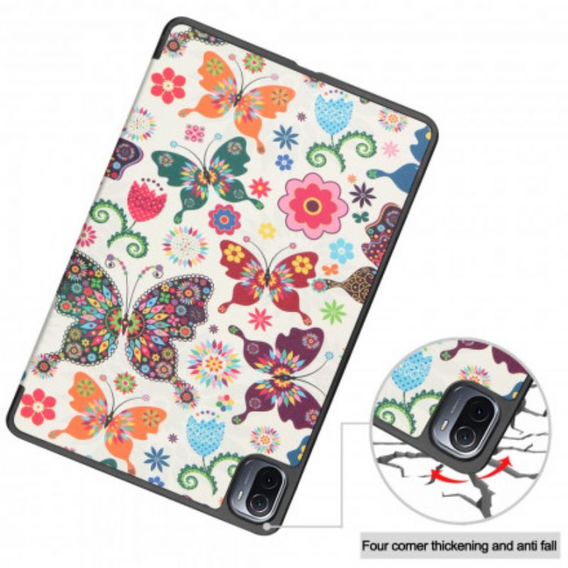 Custodia Xiaomi Pad 5 Portapenne Fiore Vintage