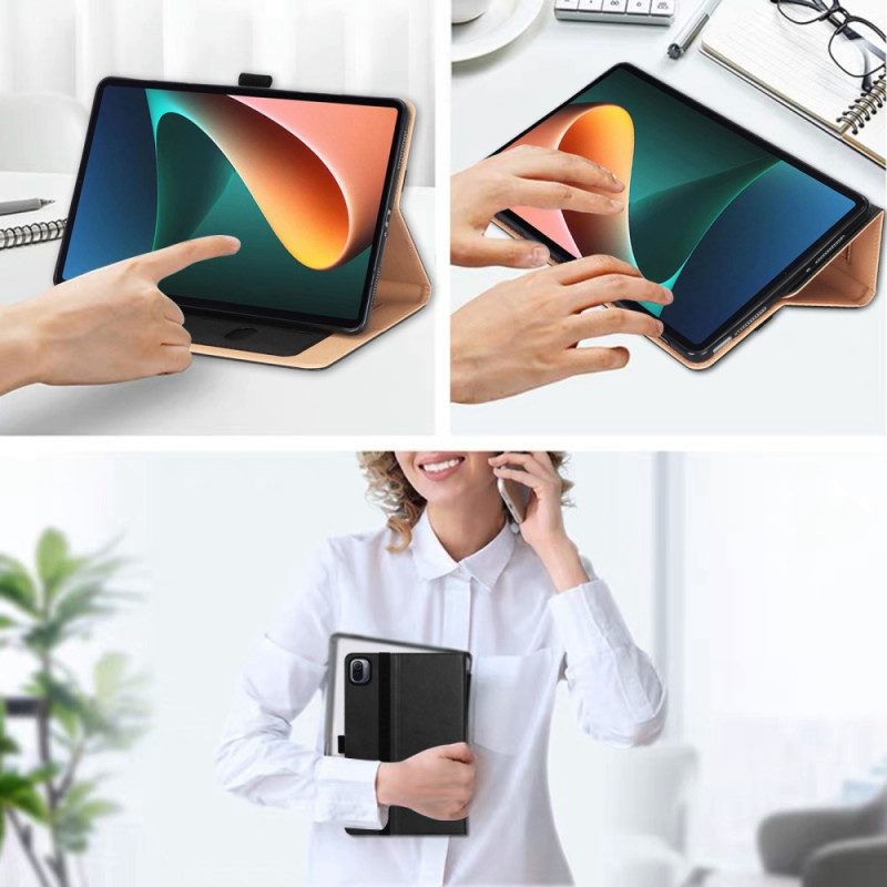 Folio Cover Xiaomi Pad 5 Affari In Pelle Stile