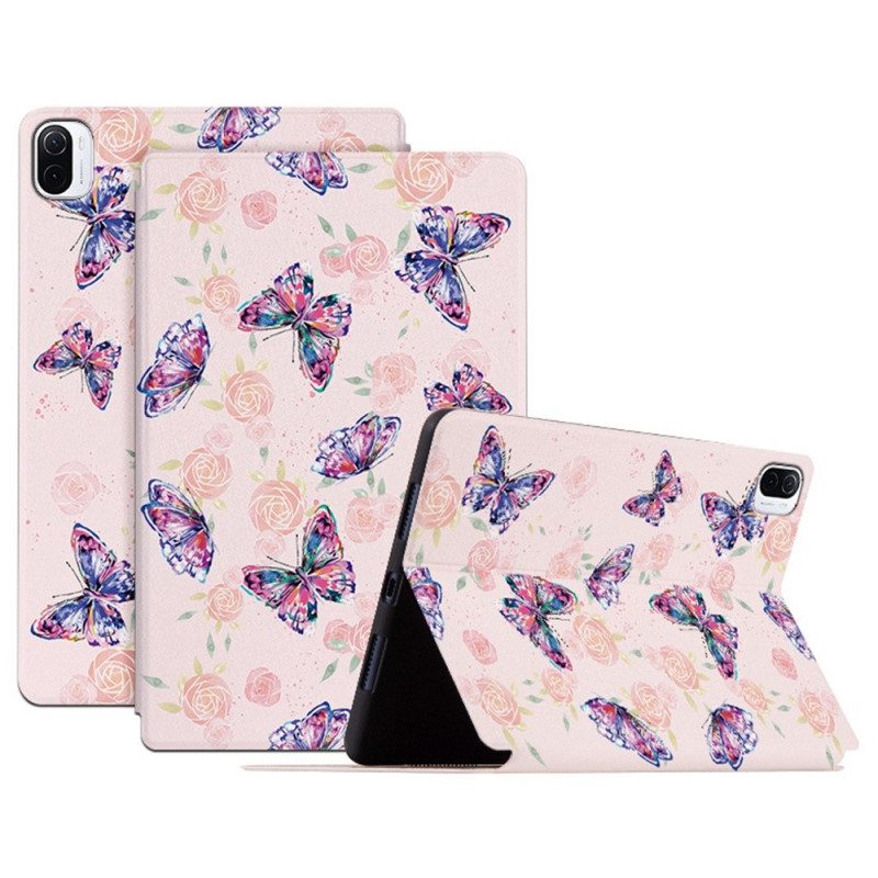 Folio Cover Xiaomi Pad 5 Singole Farfalle