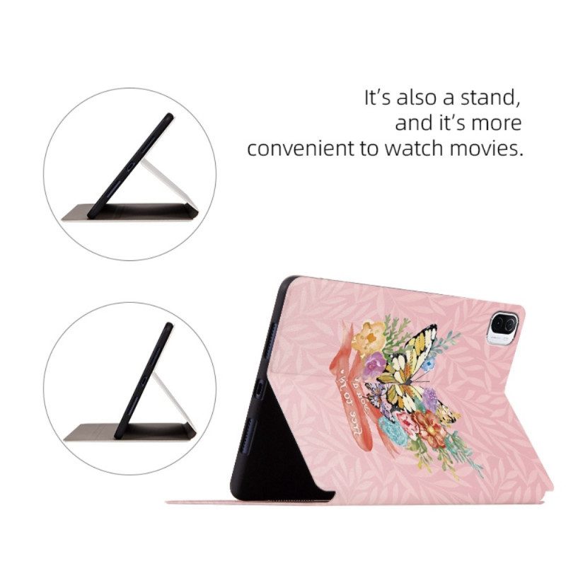 Folio Cover Xiaomi Pad 5 Singole Farfalle