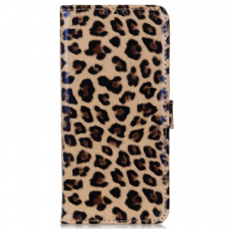 Custodia A Portafoglio Samsung Galaxy M33 5G Piccolo Effetto Leopardato