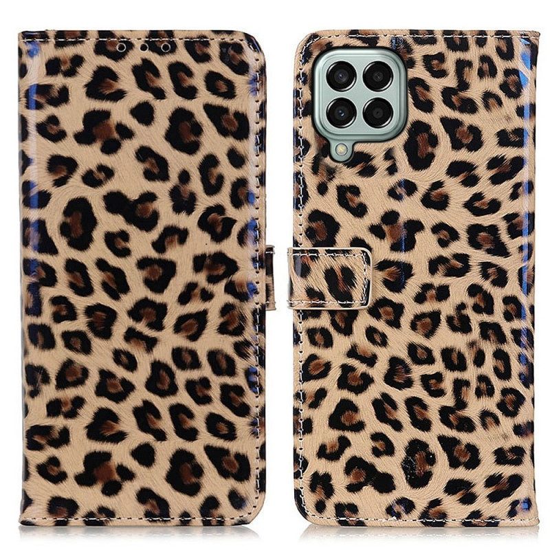 Custodia A Portafoglio Samsung Galaxy M33 5G Piccolo Effetto Leopardato