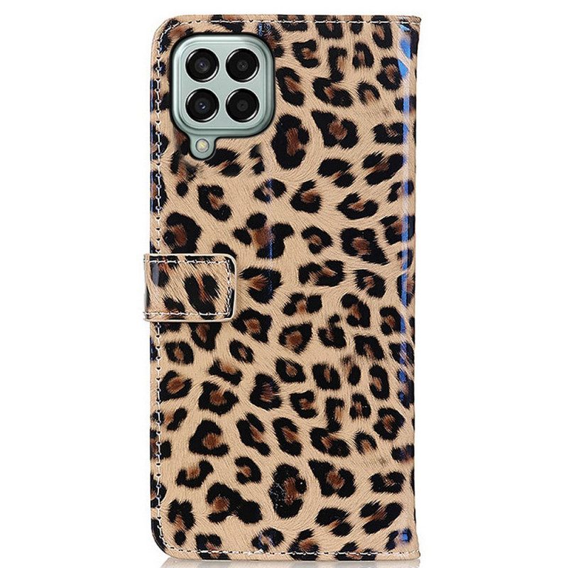 Custodia A Portafoglio Samsung Galaxy M33 5G Piccolo Effetto Leopardato