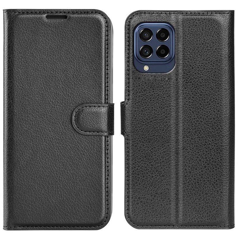 Custodia in pelle Samsung Galaxy M33 5G Stile In Pelle Litchi