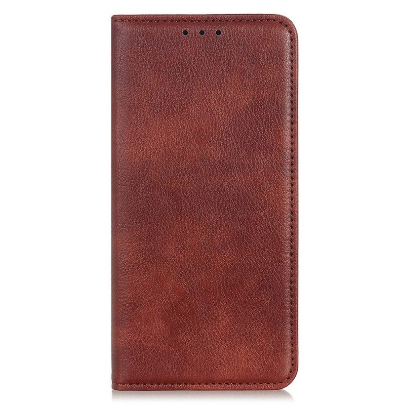 Folio Cover Samsung Galaxy M33 5G Custodia in pelle Crosta Di Cuoio Litchi