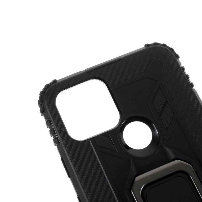 Cover Google Pixel 5 Anello E Fibra Di Carbonio