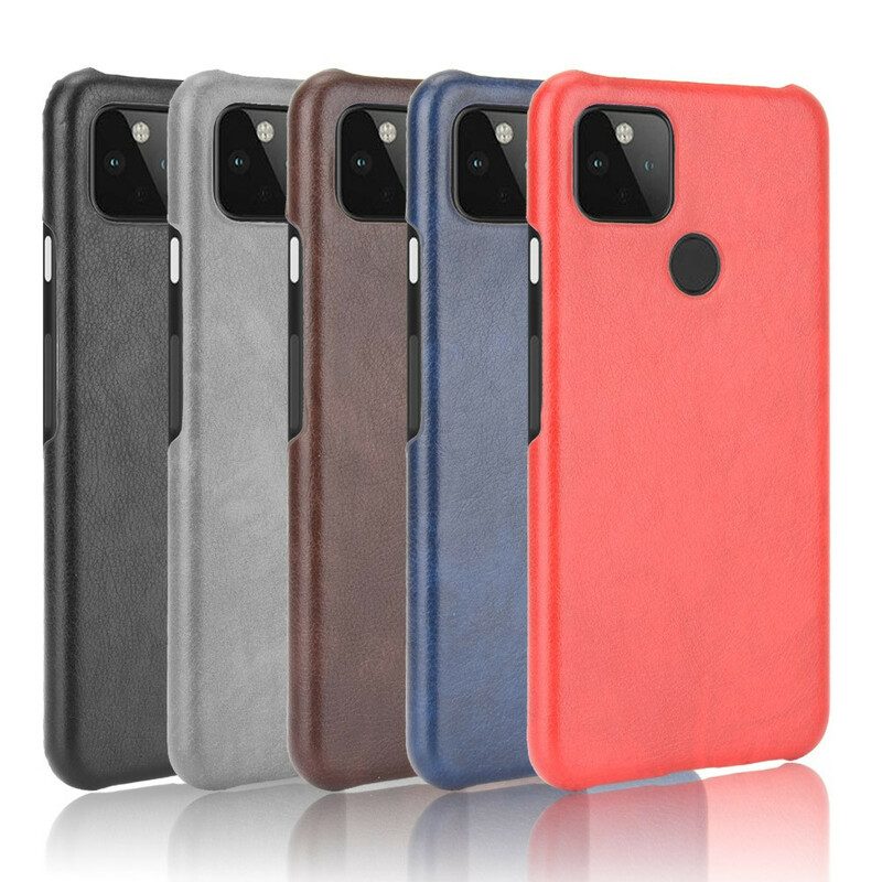 Cover Google Pixel 5 Litchi Performance Effetto Pelle