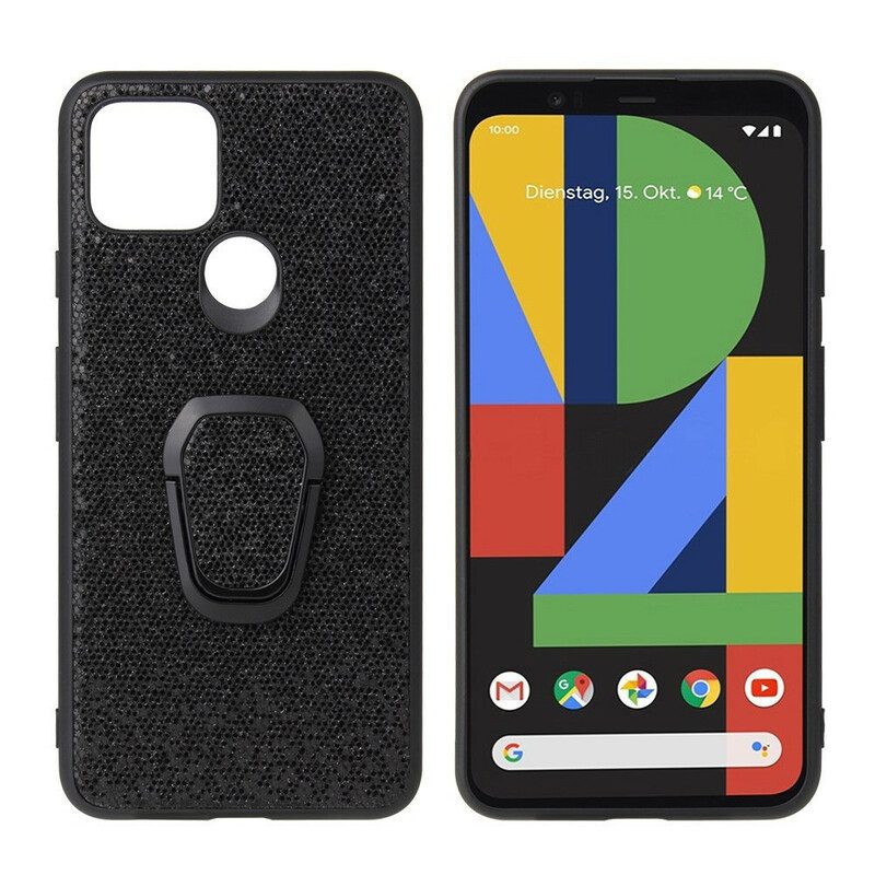 Cover Google Pixel 5 Staffa Ad Anello Glitterata