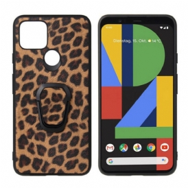 Cover Google Pixel 5 Supporto Per Anello Stile Leopardo
