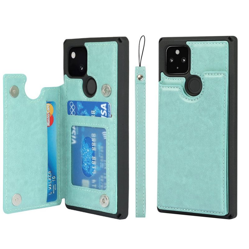 Cover Google Pixel 5 Supporto Porta Carte E Cordino