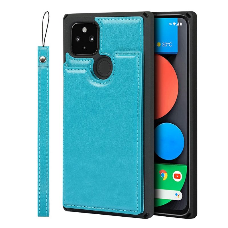 Cover Google Pixel 5 Supporto Porta Carte E Cordino