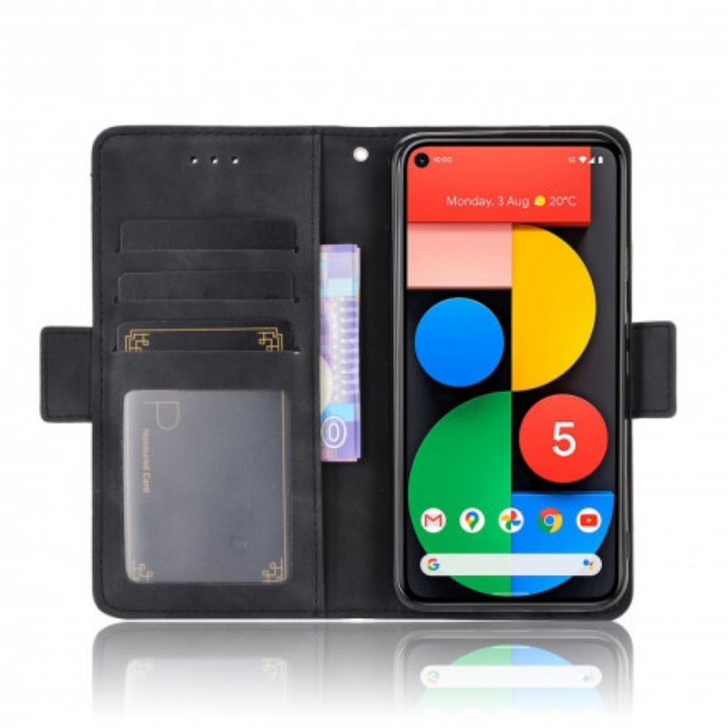 Custodia in pelle Google Pixel 5 Classe Premier Multi-carta