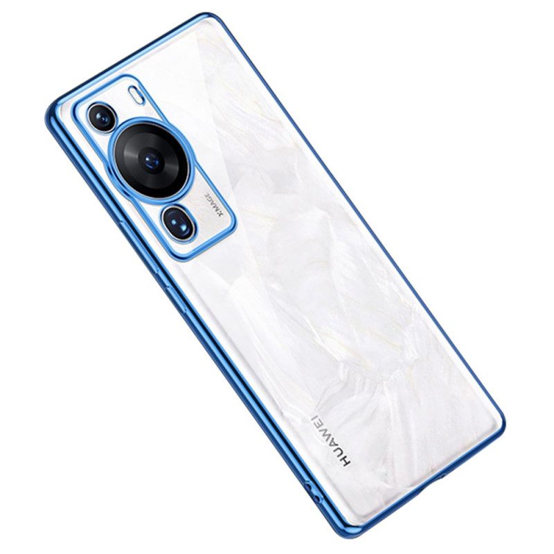 Cover Huawei P60 Pro Bordi In Metallo Trasparente Stile Sulada