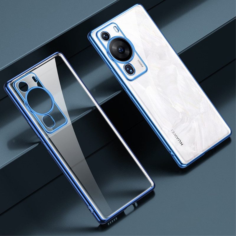 Cover Huawei P60 Pro Bordi In Metallo Trasparente Stile Sulada