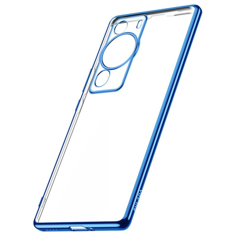 Cover Huawei P60 Pro Bordi In Metallo Trasparente Stile Sulada