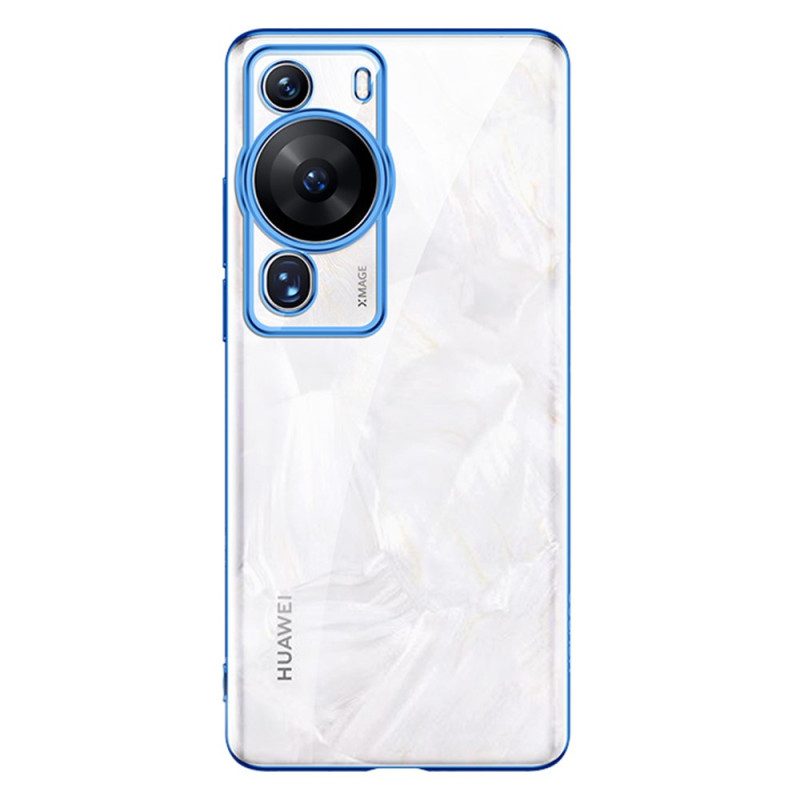 Cover Huawei P60 Pro Bordi In Metallo Trasparente Stile Sulada