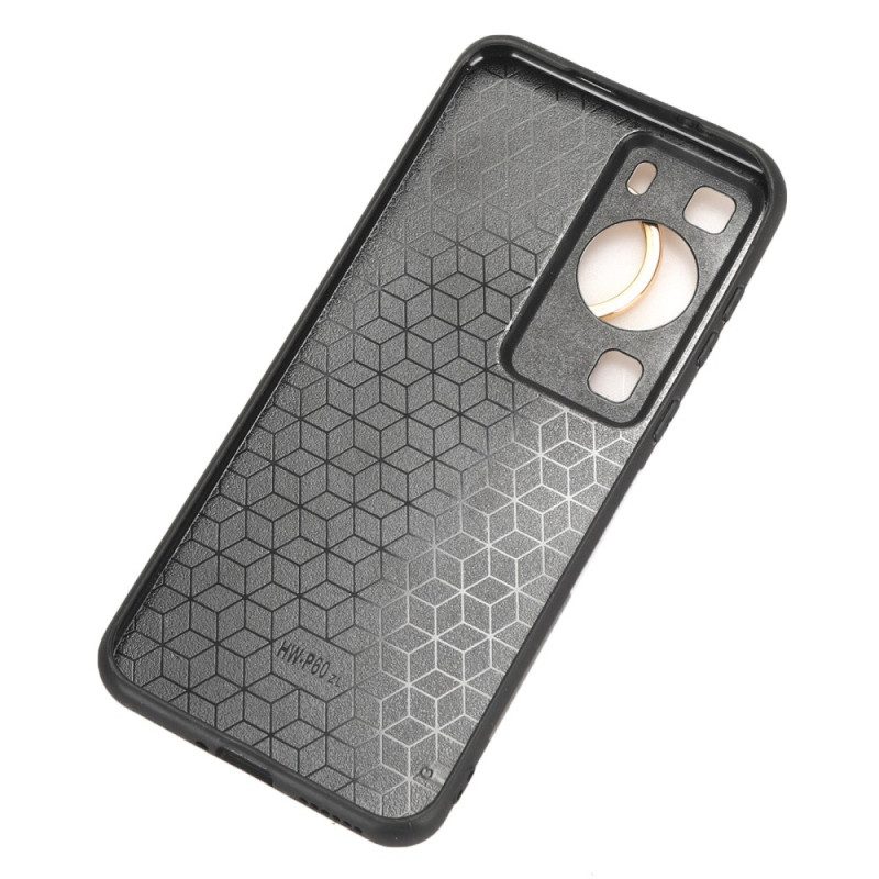 Cover Huawei P60 Pro Con Cinturino E Anello