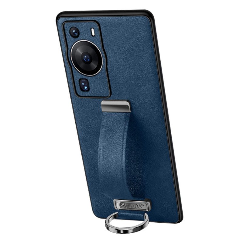 Cover Huawei P60 Pro Con Supporti Per Cinghia E Anello