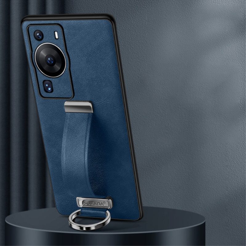 Cover Huawei P60 Pro Con Supporti Per Cinghia E Anello