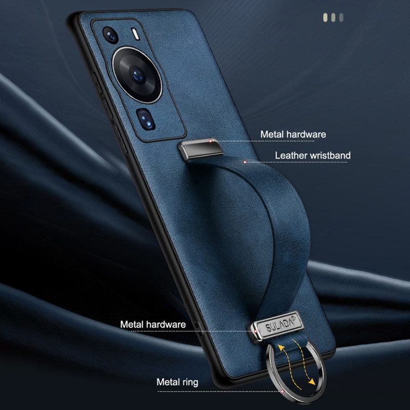 Cover Huawei P60 Pro Con Supporti Per Cinghia E Anello