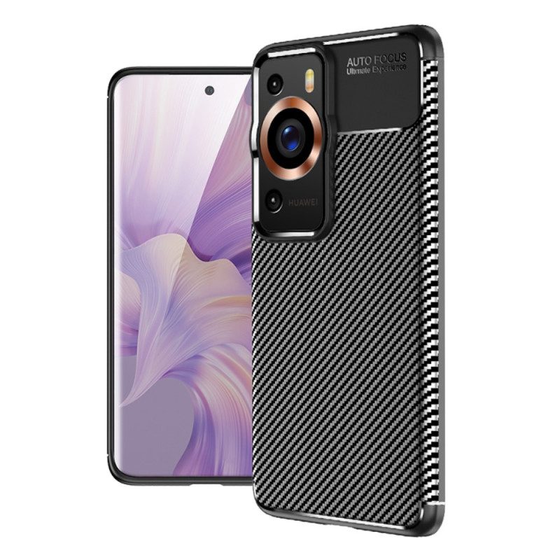 Cover Huawei P60 Pro Fibra Di Carbonio Flessibile