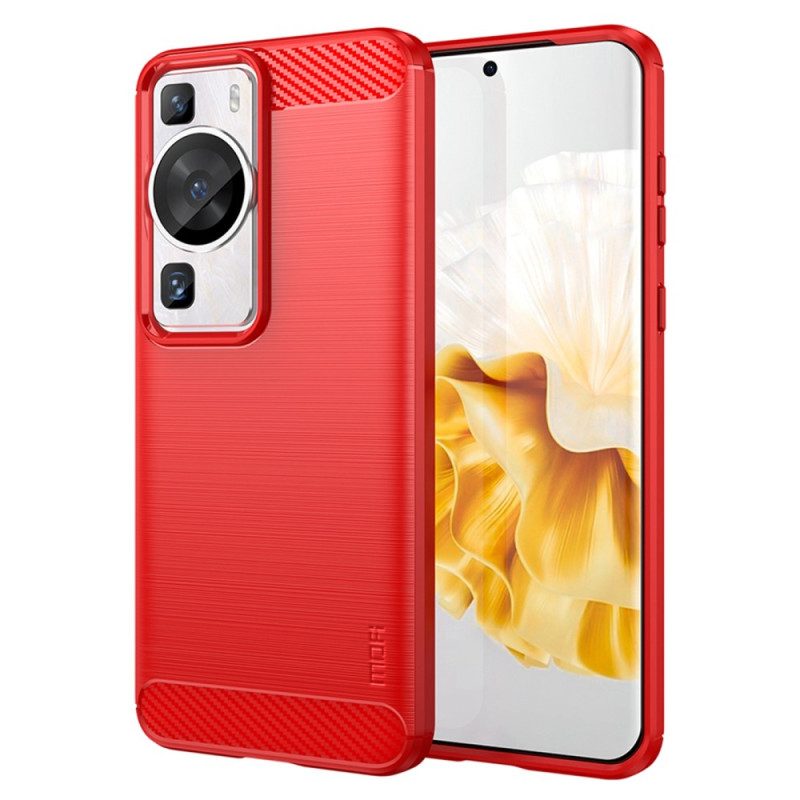 Cover Huawei P60 Pro Fibra Di Carbonio Spazzolata Mofi