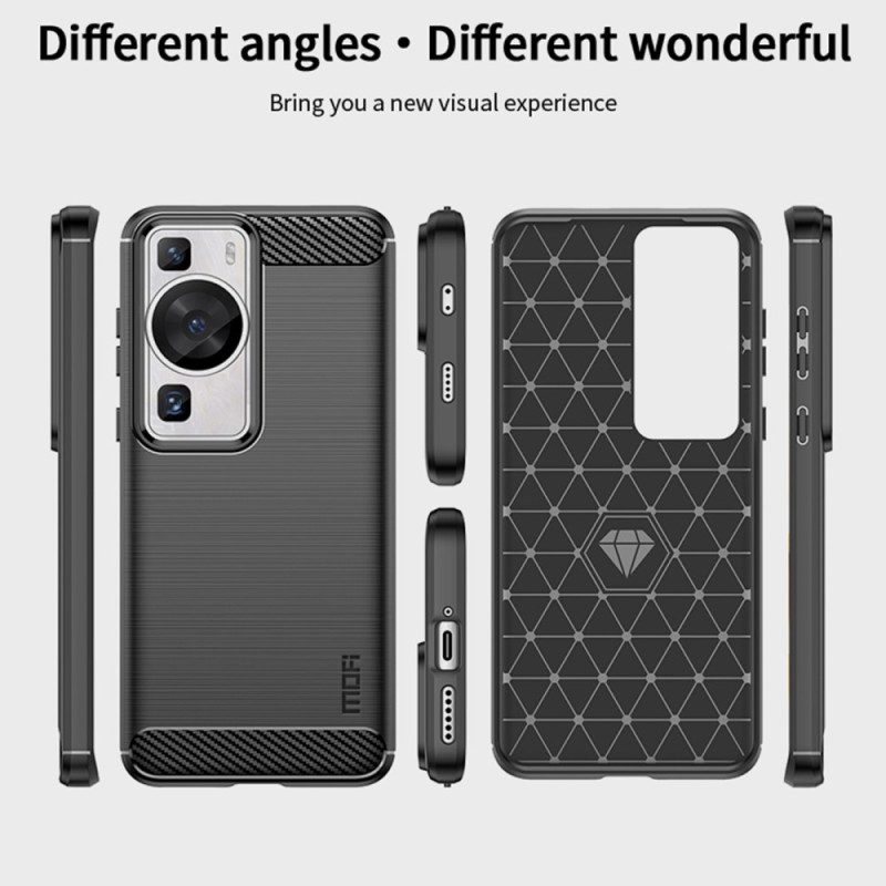 Cover Huawei P60 Pro Fibra Di Carbonio Spazzolata Mofi