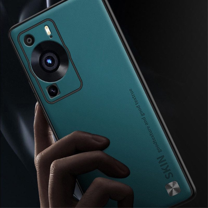 Cover Huawei P60 Pro Pelle In Finta Pelle