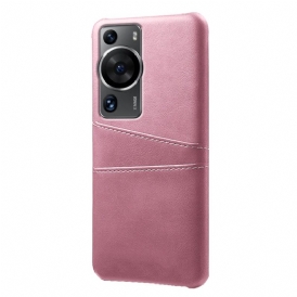 Cover Huawei P60 Pro Portacarte Effetto Pelle