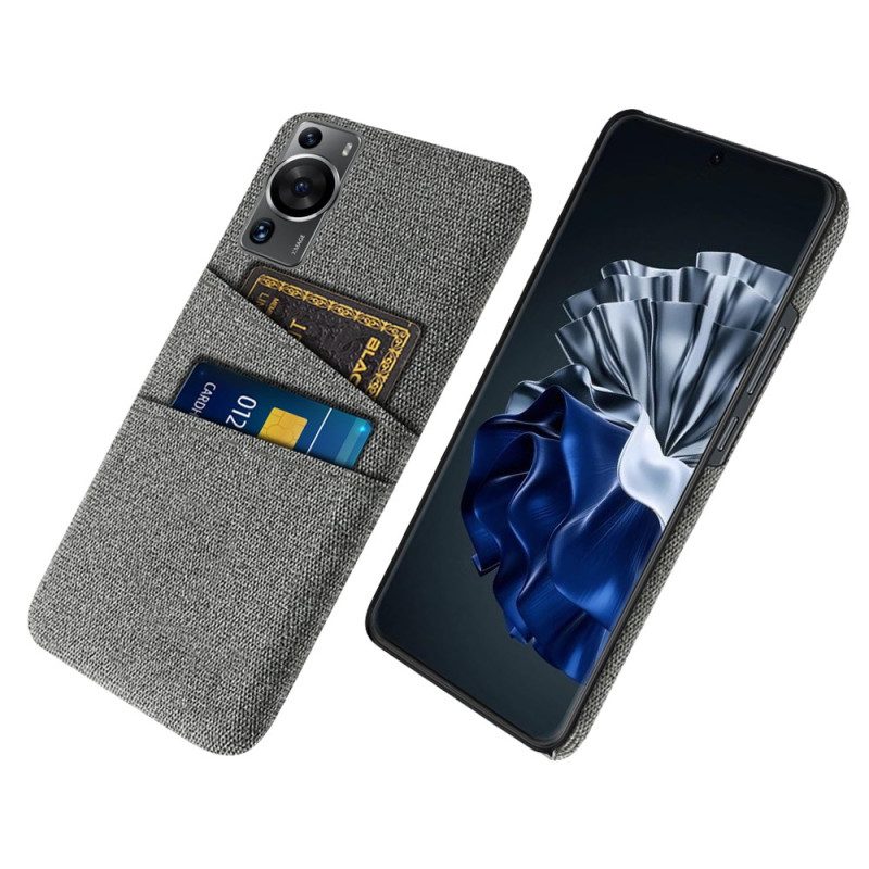 Cover Huawei P60 Pro Portacarte In Tessuto