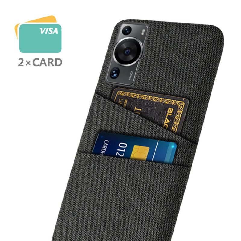 Cover Huawei P60 Pro Portacarte In Tessuto