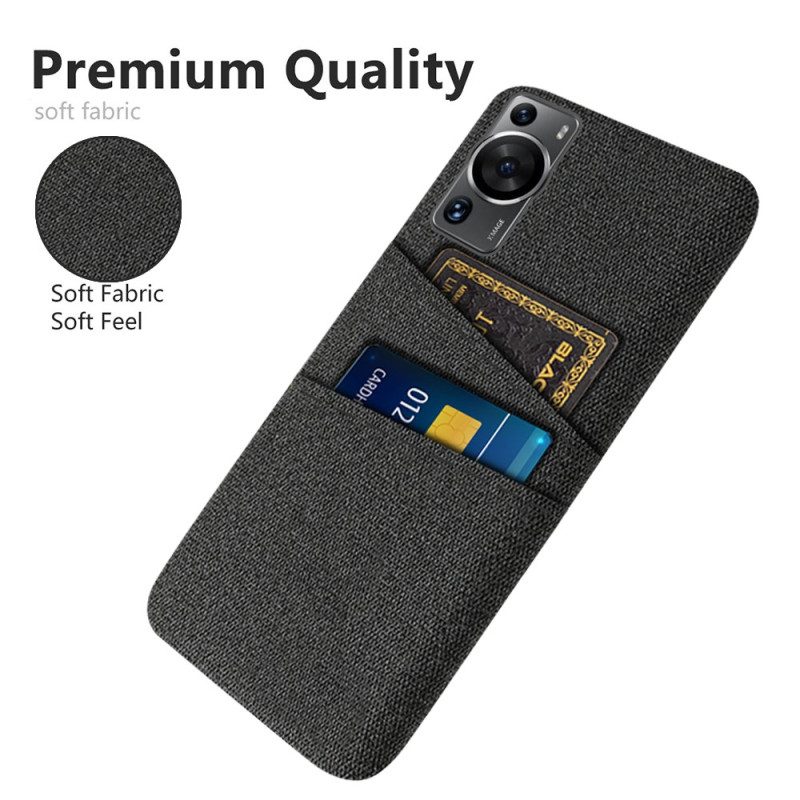 Cover Huawei P60 Pro Portacarte In Tessuto