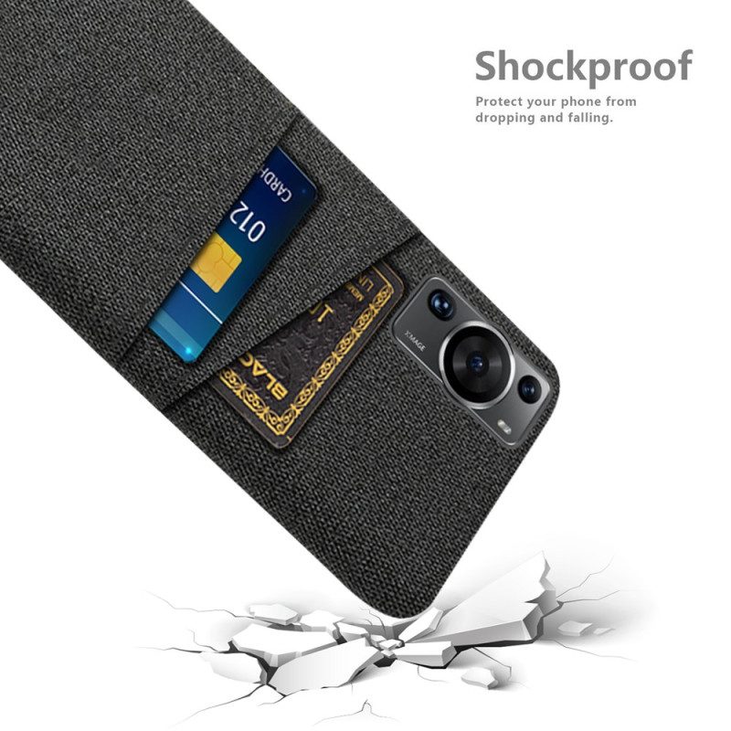 Cover Huawei P60 Pro Portacarte In Tessuto