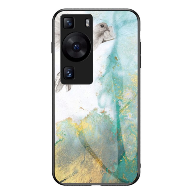 Cover Huawei P60 Pro Vetro Temperato In Marmo