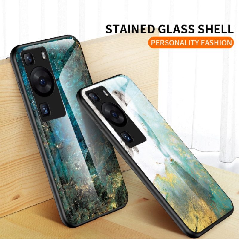 Cover Huawei P60 Pro Vetro Temperato In Marmo