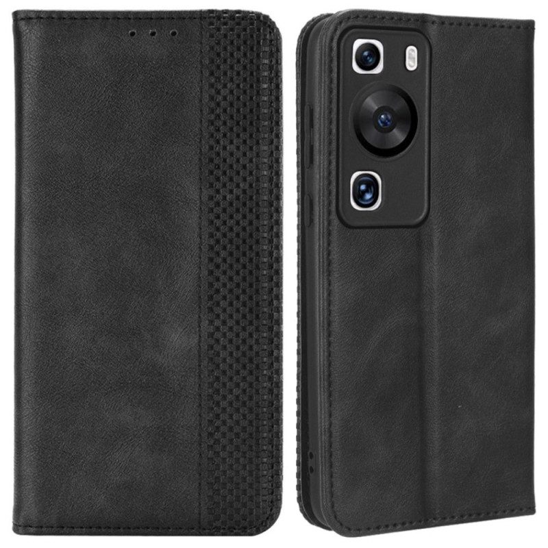 Folio Cover Huawei P60 Pro Custodia in pelle Stile In Pelle Stilizzata