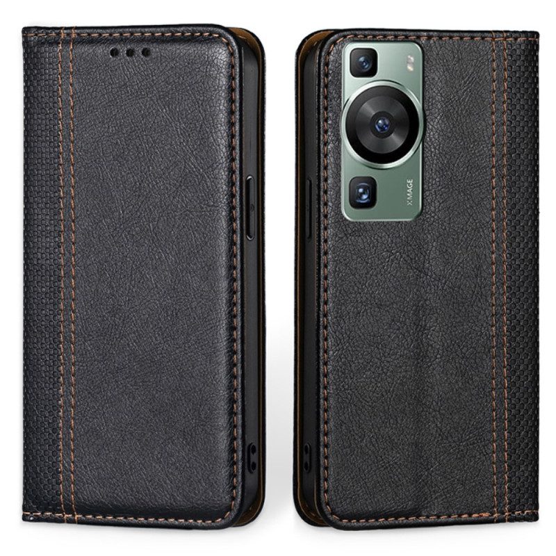 Folio Cover Huawei P60 Pro Custodia in pelle Vintage