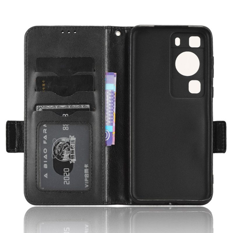 Folio Cover Huawei P60 Pro Triangoli Con Cinturino