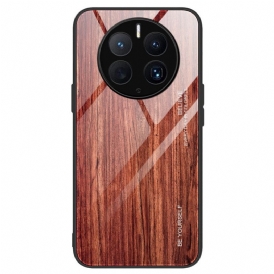 Cover Huawei Mate 50 Pro Design In Legno Vetro Temperato