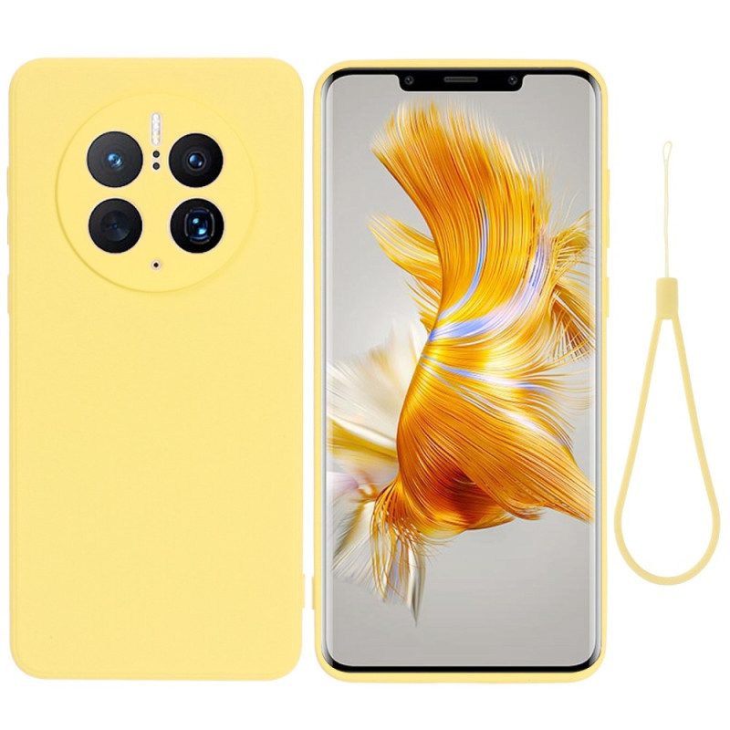 Cover Huawei Mate 50 Pro Silicone Liquido Con Cordino